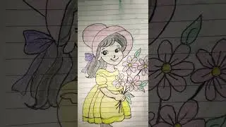 # easy girl drawing # doll drawing # very cute girl# dhurandhar # song# #kidartist # tranding shorts