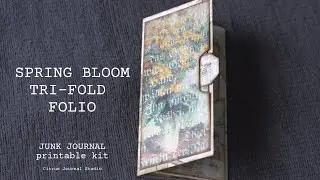 Spring Bloom Tri-fold Folio - Junk Journal Kit - Citrus Journal Studio