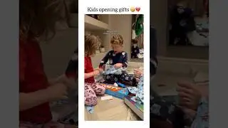 kids opening gifts 🎁 #shortsfeed #funnyreactions #viral