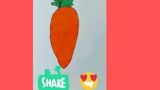 How to draw carrot🥕 step by step#pentrick#drawing#art#youtubevideo#easydrawing
