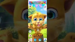 Talking tom ginger play and eats and whistles 😆🥳🎂🎉🎈🥣😋