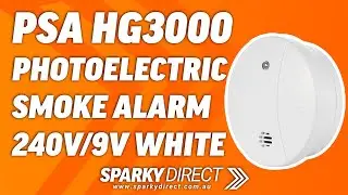 PSA HG3000 | HomeGuard Photoelectric Smoke Alarm 240V/9V White | Interconnectable | 10 Year Warranty