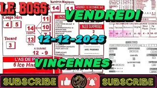 Pronostics Gagnants | Le BOSS Quint&eacute; |VINCENNES &ndash; 12 - D&Eacute;CEMBRE