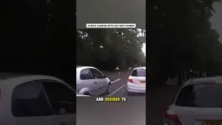 Queue Jumper Gets Instant Justice #dashcam #karma #driving