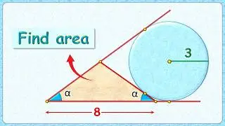 Find the area of isosceles triangle ......... #maths #circle #olympiad #cds #cat #566#cbse #ssc #cgl