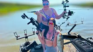 INSANE First Shot with Crossbow! 💥 Outdoor Girl Drills River Carp