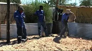 Outjo Municipality builds new shack for a pensioner whose house was gutted by fire  - NBC