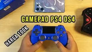Unboxing Stik PS Stick DS4 Wireless Dual-shock 4 | Harga 100 Ribu main Game PC Android Switch PS