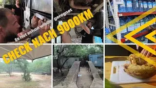 Nach 9000km im grünen Afrika angekommen großer Service in der Zebrabar/Senegal