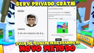 RÁPIDO! COMO ENTRAR EM SERVIDOR PRIVADO GRATIS NO FUJA DO TSUNAMI PARA BRAINROTS! - ROBLOX