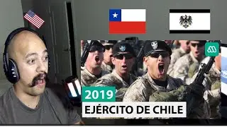 American Reacts to Parada Militar 2019  Desfile Escal&oacute;n del Ej&eacute;rcito de Chile con himnos a viva voz