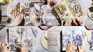 1 Hour Cozy ASMR Journaling 🌸 | Slow Collage, Paper Sounds & Calm Moments