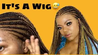 MELTING A BRAIDED WIG |BRAIDED WIG INSTALLATION |#wigs #braided