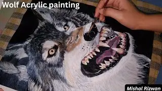 how to draw a wolf face easy step by step  #wolfpainting #howtodraw  #stepbystep 
