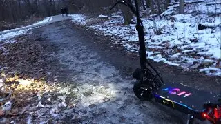 Electric Scooter Run| Winter Riding Adventures