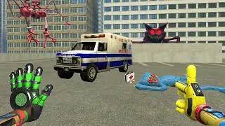 FOR THE FIRST TIME, I RESCUED HUGGY WUGYY FROM DARK FORCES IN THE HAUNTED CITY IN GARRY'S MOD