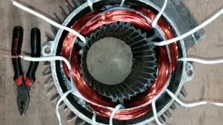 5 HP Three Phase Motor rewinding Connection 1440 RPM|| 6 Coils Set Star Delta Conection 3 phase 