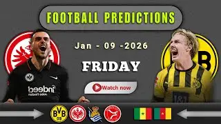 FOOTBALL PREDICTIONS TODAY 9 JANUARY 2026 | AFCON PREDICTIONS | BUNDESLIGA | LA LIGA | GoalIQ