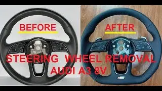 SOSTITUZIONE VOLANTE CON COMANDI E PADDLE - AUDI A3 8V STEERING WHEEL REMOVAL RETROFIT.