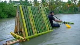 Bamboo Houseboat Making 😲🤤video M4 Tech machan 🤤