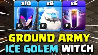 TH12 VS TH13 | Ice Golem Witch Bats Ground Attack Strategies Clash of Clans