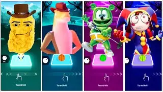 Gegagedigedagedago memes vs Gummigoo vs Gummy Bear vs Pomni Tiles Hop