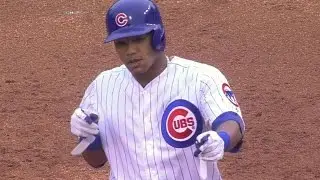 CIN@CHC: A.Russell hits an RBI double to center field