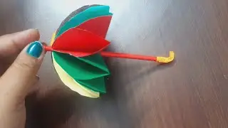 Easy umbrella 🌂 making by paper #craftsmaking #easycrafts