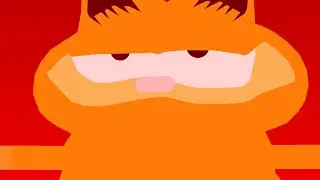 Random animation of garfield litterly rotating 360&deg;