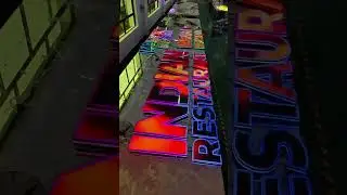 This LED signboard will change color by itself!#sign #signage #design #signagedesign #ledlight