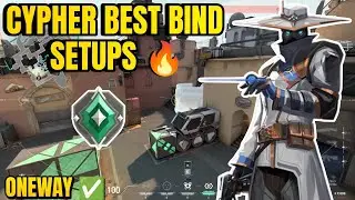 Cypher Setup Bind B Site ✅🔥 || Best Oneway setup in valorant #cypher #valorant #jett #reynamain
