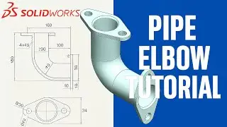 Flanged Pipe Elbow Tutorial in SolidWorks | Full Build + Dimensions