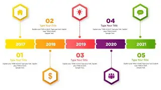 Дизайн анимированной инфографической временной шкалы в PowerPoint