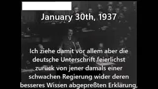 Hitler Speech at Reichstag January 30th 1937