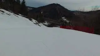 H&uuml;ndle Skifahren - Fr&uuml;hjahrsabfahrt bei Oberstaufen