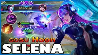 Maniac!! Hand speed combo with Fatal abyssal trap | ɢᴏsᴜ Hoon | Top Global Selena | Mobile legends