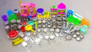 7:49 Minutes Satisfying with Unboxing Hello Kitty Kitchen Set | Mini Steel Kitchen Set Cooking Video