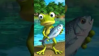 Cute Frog Catches a Giant Fish 🐸🎣 | Funny River Adventure Animation in HD