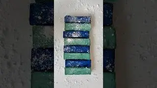 Blue Green Bars | Gym Chalk ASMR #arttherapy #crunchycrumbles #relax #asmrtherapy #chalkasmr