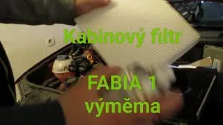 Kabinový filtr - interiér , jednoduchá výměna + vůně  - Škoda Fabia I 1.2 47kw (r.v.2005) ( servis)