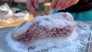 Preserve Pork Meat Off Grid For Survival    Curred meat with salt