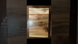 Look at the difference a single coat of Howard product butcher block conditioner makes on sweet gum!