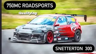 SNETTERTON 750mc Tegiwa Roadsports Full Qualifying Footage - K24 ROTREX Honda Civic EG
