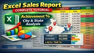 Excel Sales Report Complete Tutorial | Achievement % | Subtotal | Conditional Formatting & Filter