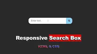 Responsive Search Bar - How to Create a Search Bar with HTML & CSS | Search Bar без JavaScript
