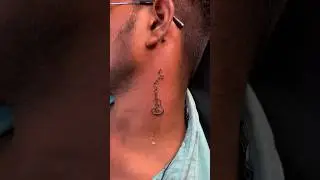 ￼ Guitar Tattoo || ￼ neck tattoo || #tattoo #tattooworld #tattooartist #viral #guitar #music