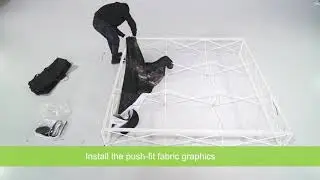 Portable pop up display stand installation from China