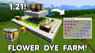 Minecraft Auto Crafting FLOWER DYE FARM FOR ANY WORLD 1.21!