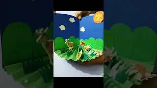 Wild animals project |  #viralvideo #trending #ytshortsfeed #craft #papercraft Animals model project