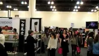 Amy Nicoletto visits the IMATS International Makeup Artist Show in Pasadena January 2013